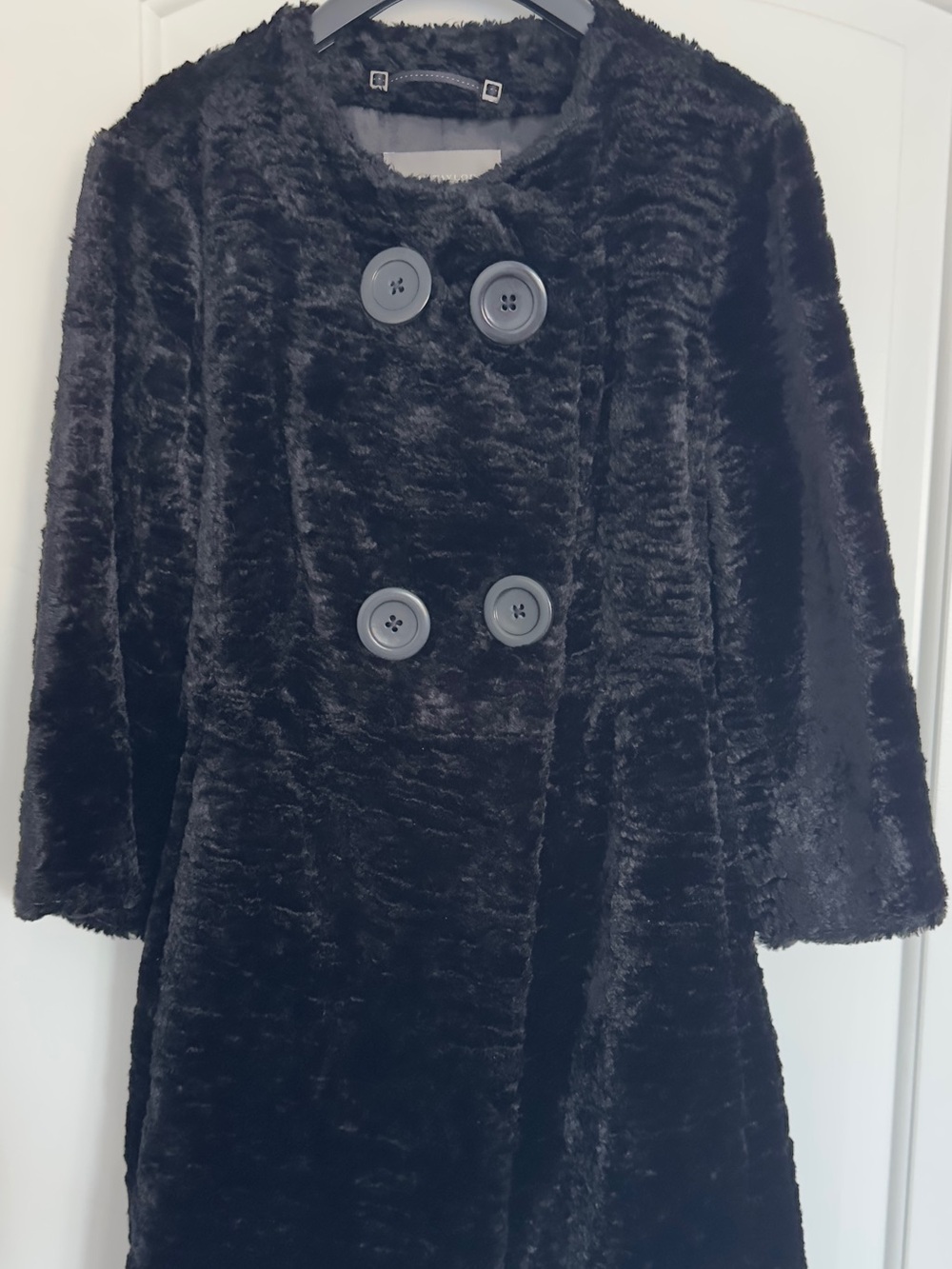 Classy ANN TAYLOR Women's Size Medium Black Coat 3/4 Sleeves